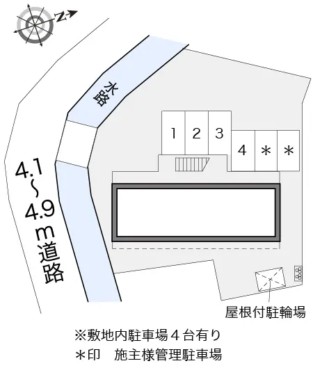 ★手数料０円★高崎市大橋町　月極駐車場（LP）